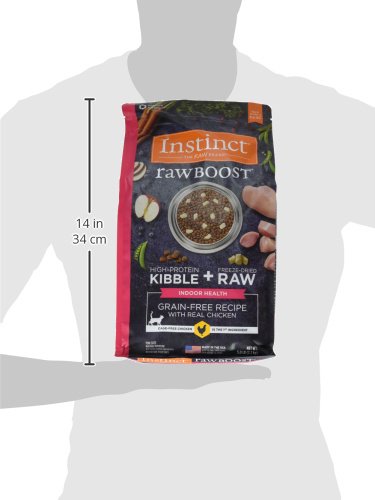 Instinct Raw Boost Indoor Health Grain Free Recipe with Real Chicken Natural Dry Cat Food, 5 lb. Bag