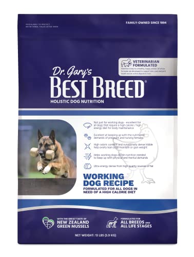 Best Breed Dr. Garys Working Dog Diet Made in USA [Natural High Calorie Dry Dog Food]- 13lbs, Dark Brown (7-53182-95269-7)