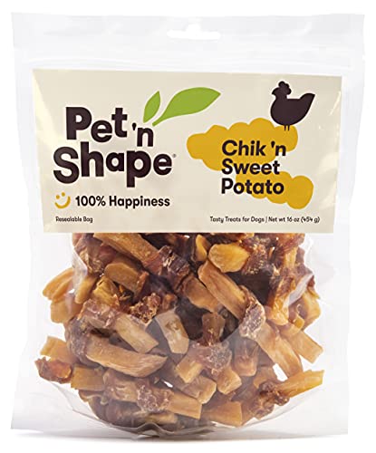 Pet n Shape Sweet Potato Chews Jerky Dog Treats - 1 Pound
