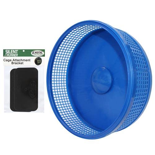 Silent Runner Pro | Sugar Glider Exercise Wheel (Blue With Attachment)