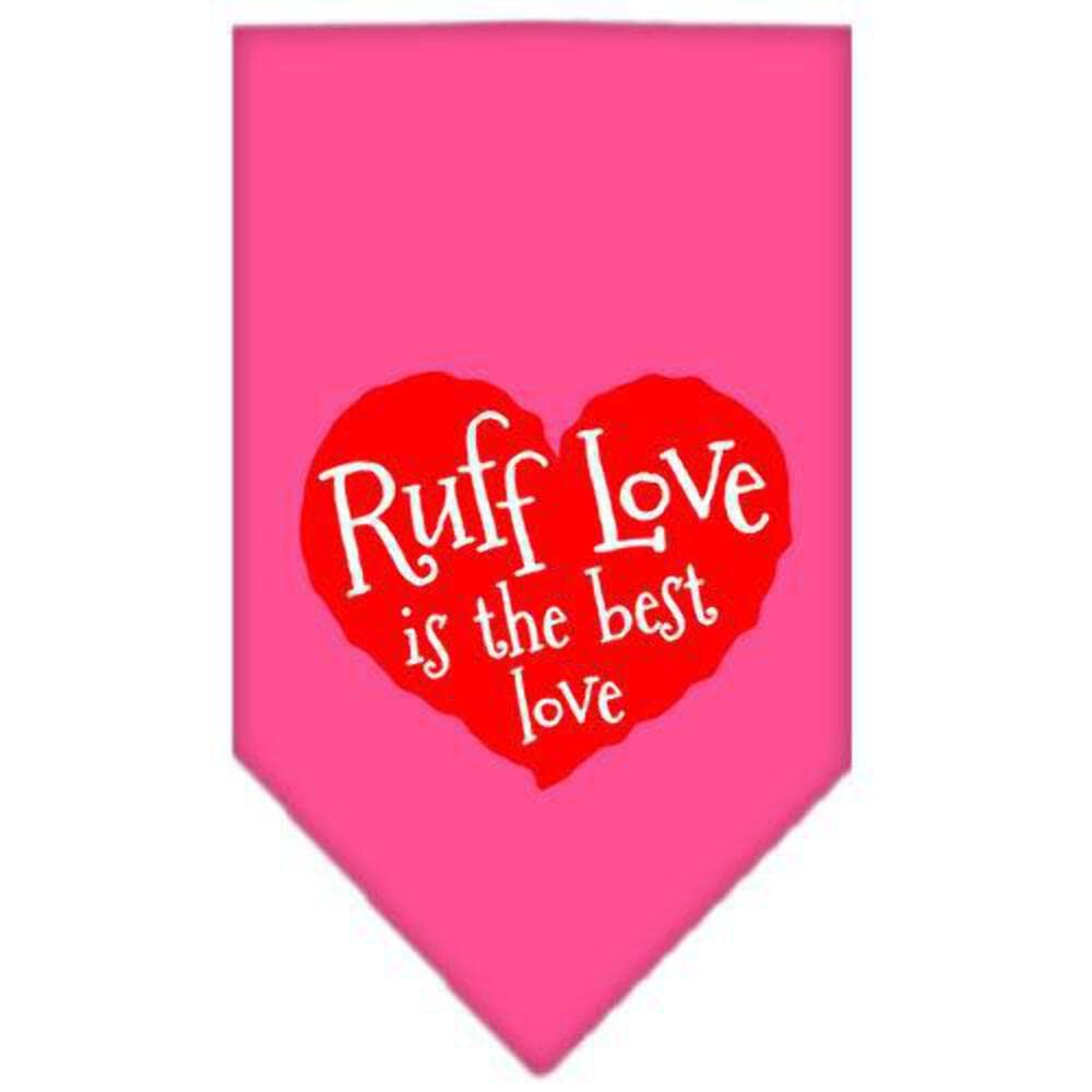 Mirage Pet Products Ruff Love Screen Print Bandana for Pets, Large, Turquoise