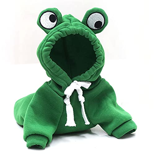 Warm Dog Winter Clothes Cute Fruit Dog Coat Hoodies Fleece Pet Dogs Costume Jacket For French Bulldog Chihuahua Ropa Para Perro(Green,Xxl)