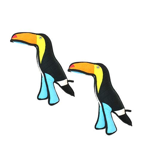 TUFFY - 2 Pack Original : Toucan Dog Toy : : Ultra Durable Plush Toy with Multiple Layers & Reinforced Seams, Washable and Float