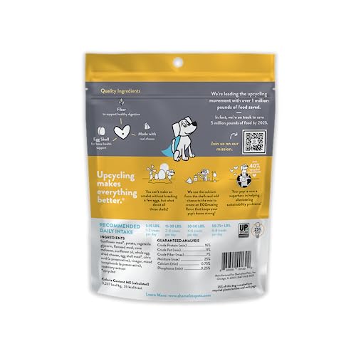Shameless Pets Soft-Baked Dog Treats, Break an Egg - Natural & Healthy Dog Chews for Strong Bones Support with Calcium - Dog Bis