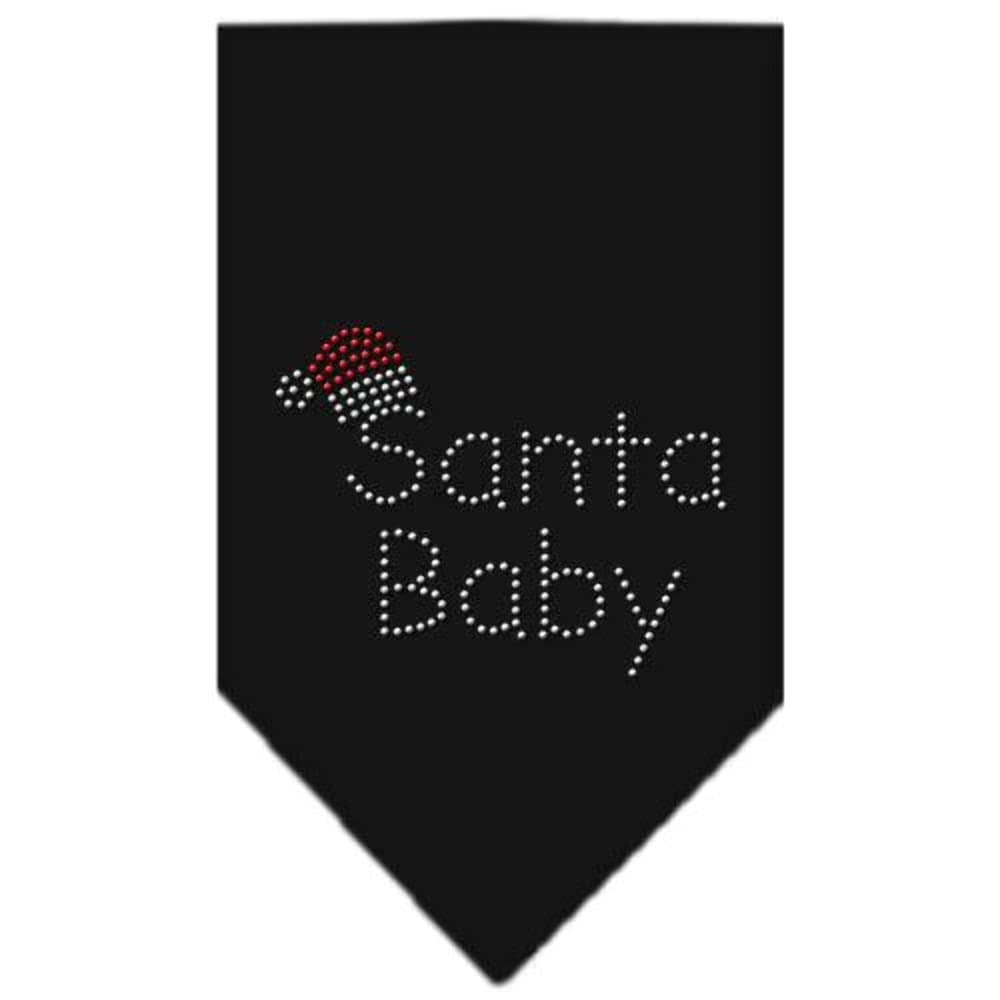 Christmas Pet and Dog Bandana Rhinestone, Santa Baby Purple Small
