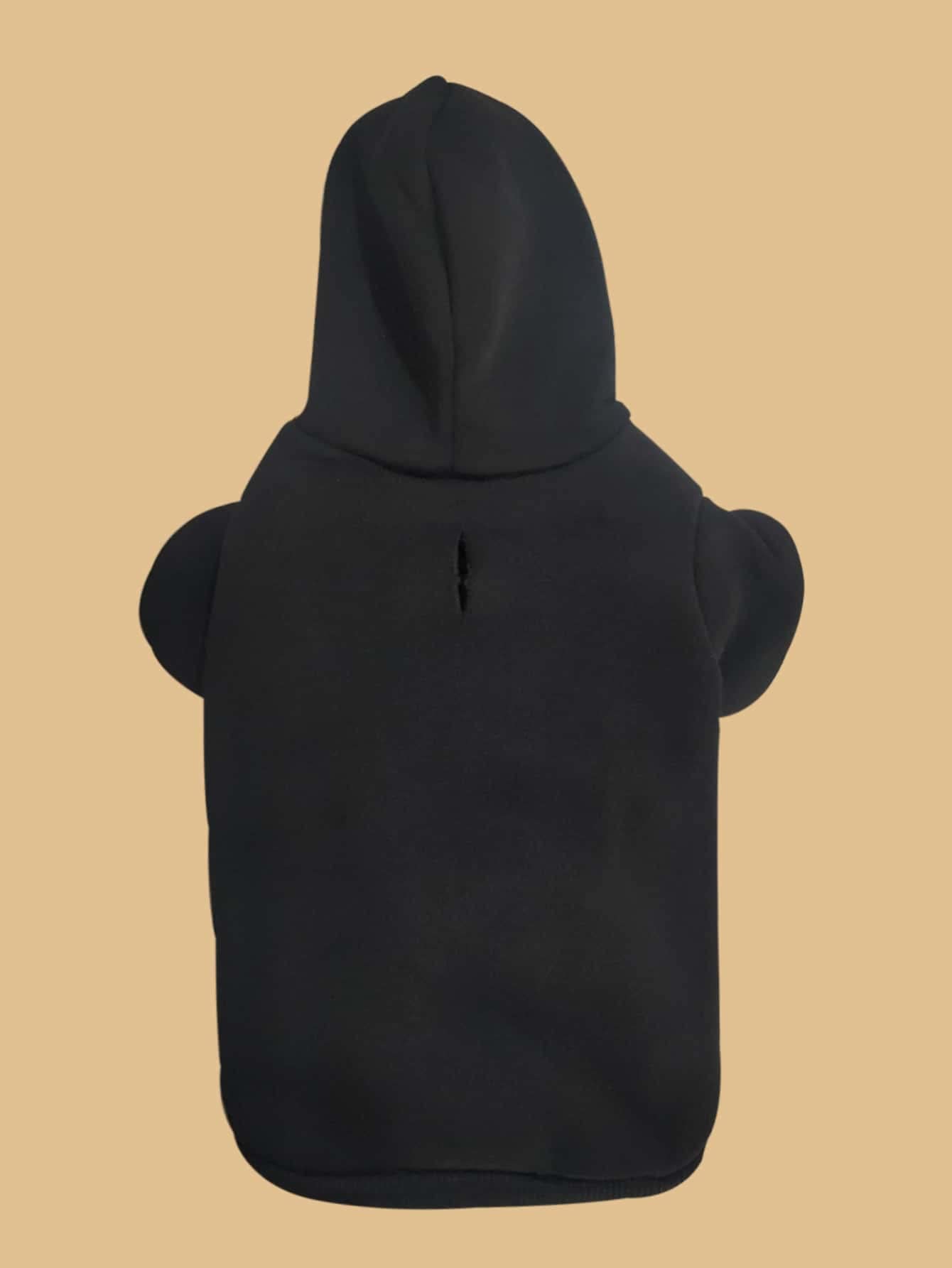 Qweee Basic Dog Hoodie & Cat Apparel - Warm Jacket & Shirt For Puppy, Kitten, Small, Medium Dogs & Cats - Black Xs