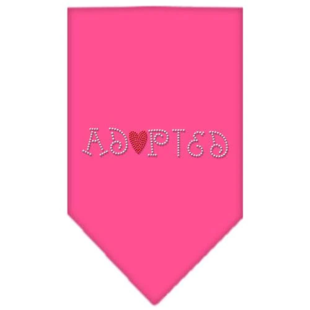 Mirage Pet Products Adopted Rhinestone Bandana, Large, White