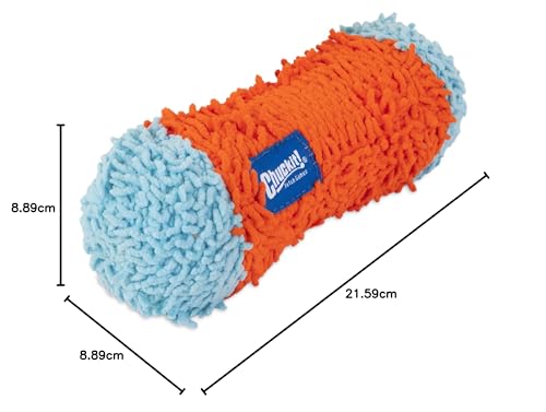 Chuckit! Indoor Fetch Tumble Bumper Dog Toy (8.5 Inch), Orange and Blue