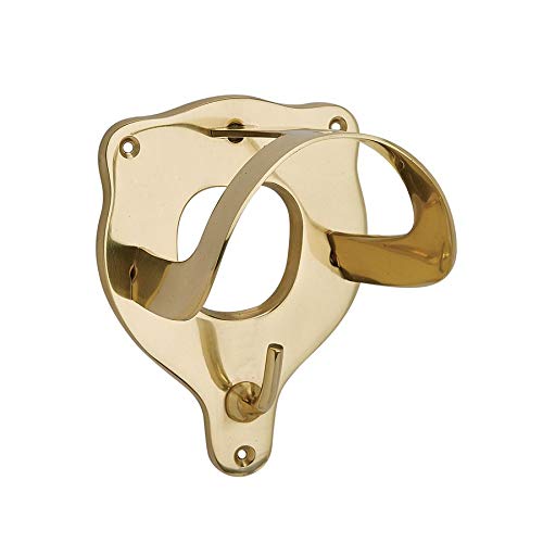 Tack Shack of Ocala Solid Brass Bridle Bracket with Hook