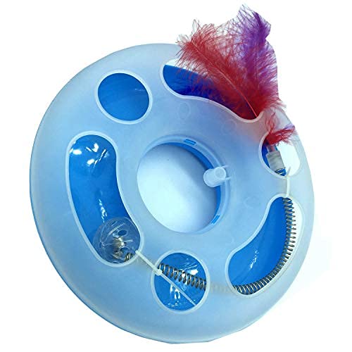 Psk Pet Mart Cat Playing Happy Circle Cat Toy With Ball Pet Amusement Interactive Board Game Toy Suitable For All Type Of Cats (
