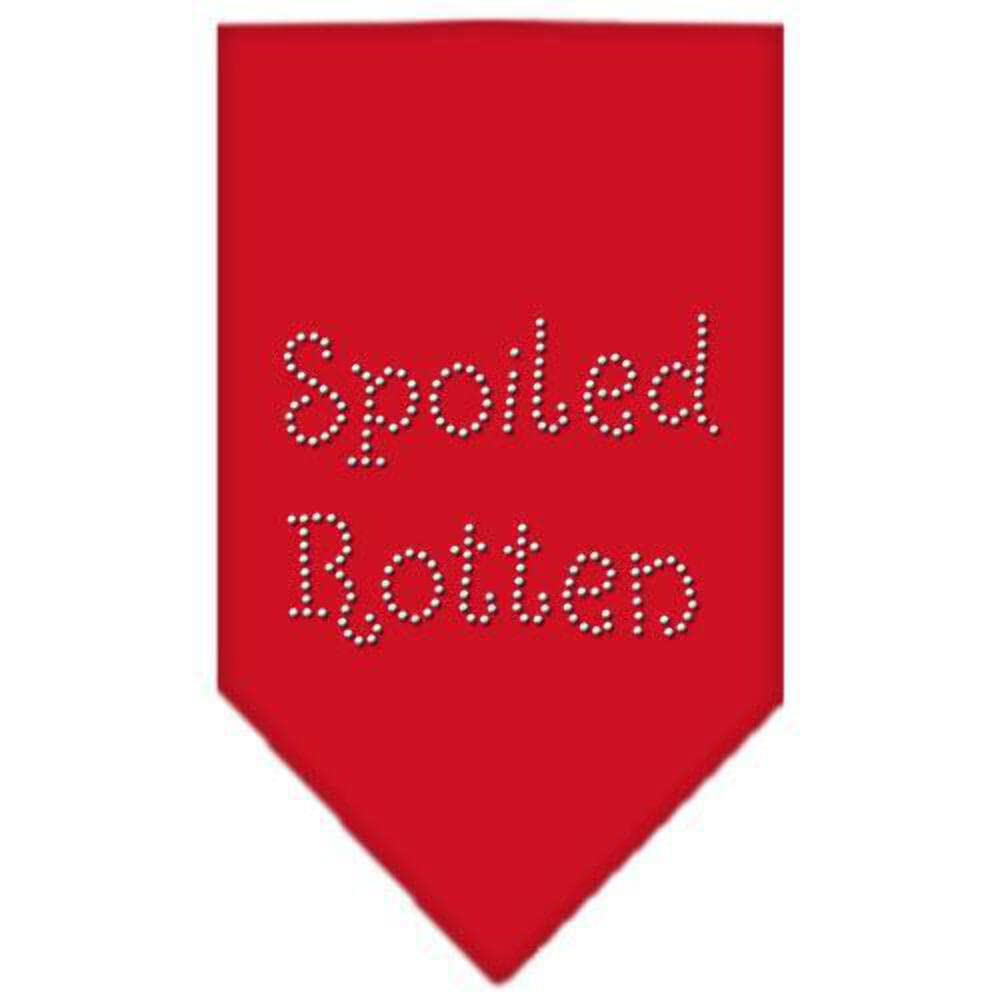 Mirage Pet Products Spoiled Rotten Rhinestone Bandana, Small, Cocoa