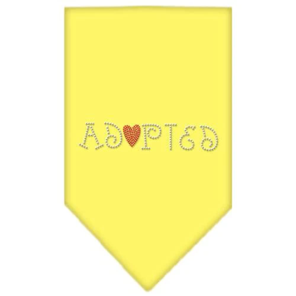 Mirage Pet Products Adopted Rhinestone Bandana, Large, Yellow