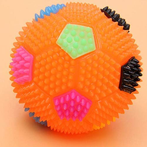 Dog Trust Led Whistle Squeaky Squeaker Sound Ball Puppy Dog Cat Pet Chew Playing Rubber Ball Toy 1Pcs Set