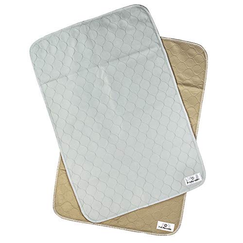 Pet Parents® Pawtect® Pads Washable Pee Pads For Dogs (2Pack) Of Premium Dog Pee Pads, Waterproof Puppy Pads & Reusable Dog Pads, Whelping Pads & Modern Pee Pads For Dogs (Tan/Grey, 24X36)