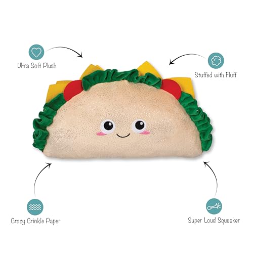 Fringe Studio Large Plush Dog Toy, FANTAS-Taco!, Pet Shop Collection (728023)