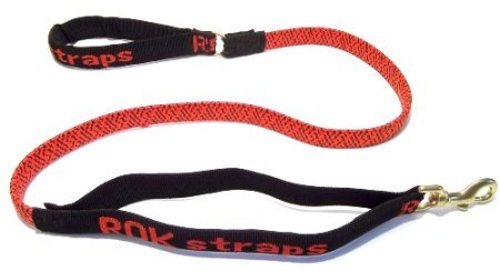 Rok Straps Large Leash, Red And Black