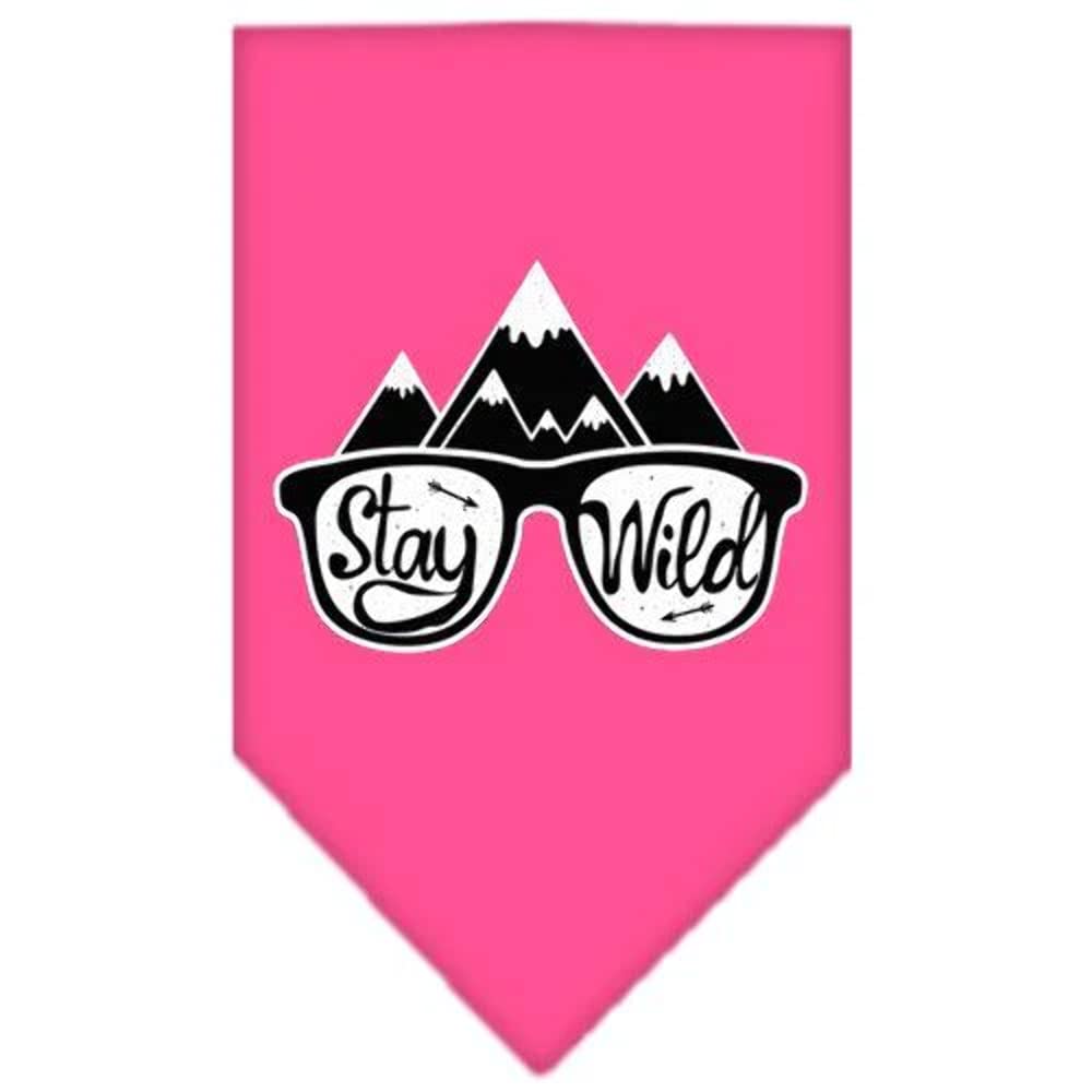 Mirage Pet Product Stay Wild Screen Print Bandana Yellow Large