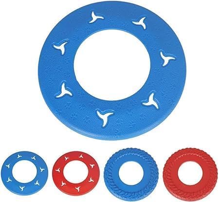 Istore Dog Frisbee Flying Disc Toy Durable Non Toxic Rubber Fetch Toy Lightweight Outdoor Training Exercise Toy Chew Resistant I