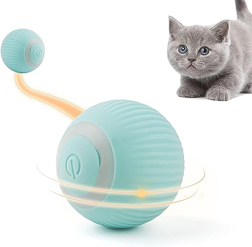 SkyTouch Interactive Smart Cat Ball,Quiet Cat Toys For Indoor Cats Adult Automatic 360 Rotating Kitten Toys,Intelligent Automat