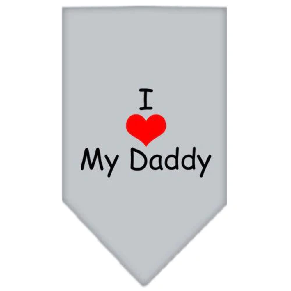 Mirage Pet Products I Heart My Daddy Screen Print Bandana for Pets, Large, Lime Green