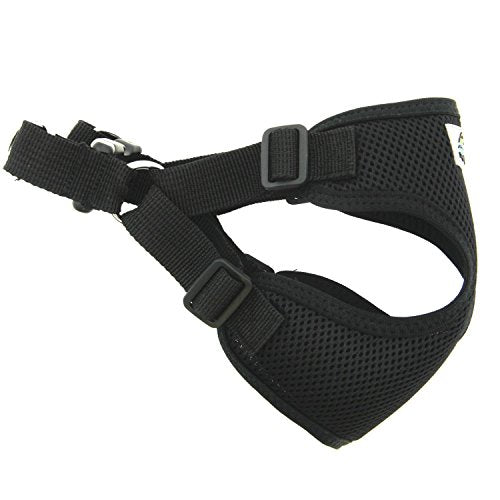 Doggie Design Wrap And Snap Choke Free Lightweight Dog Harness - Black (S)