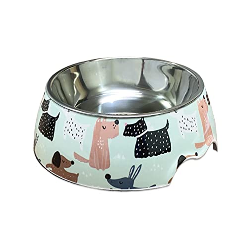 Petvogue Food & Water Feeding Bowl For Dog,Cat And Pets,Melamine & Stainless Steel Dogs And Cats Feeding And Bowl With AntiSkid