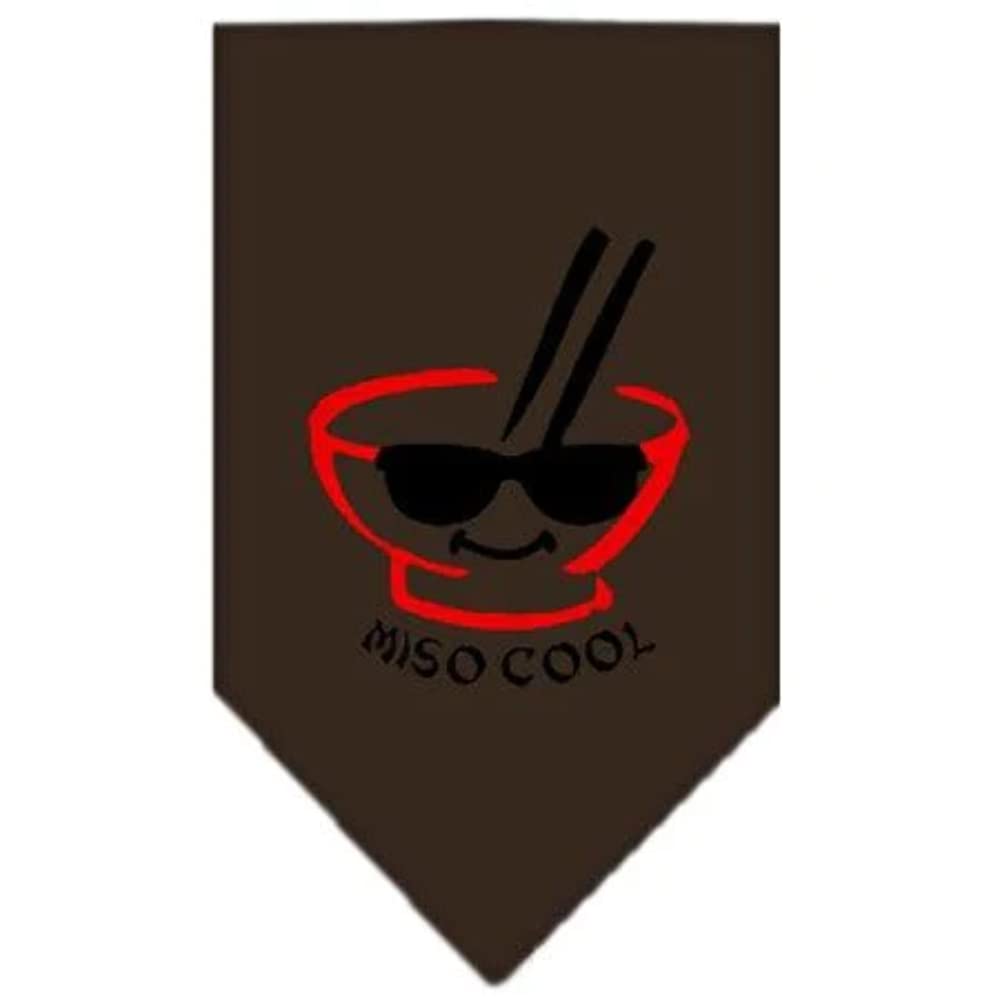 Mirage Pet Products Miso Cool Screen Print Bandana, Large, Cocoa