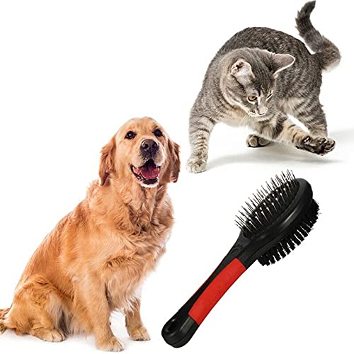 Pet Grooming Brush,DoubleSided Long Short Hair Dog Cat Comb Puppy Pet Fur Grooming Shedding Tool (Large)