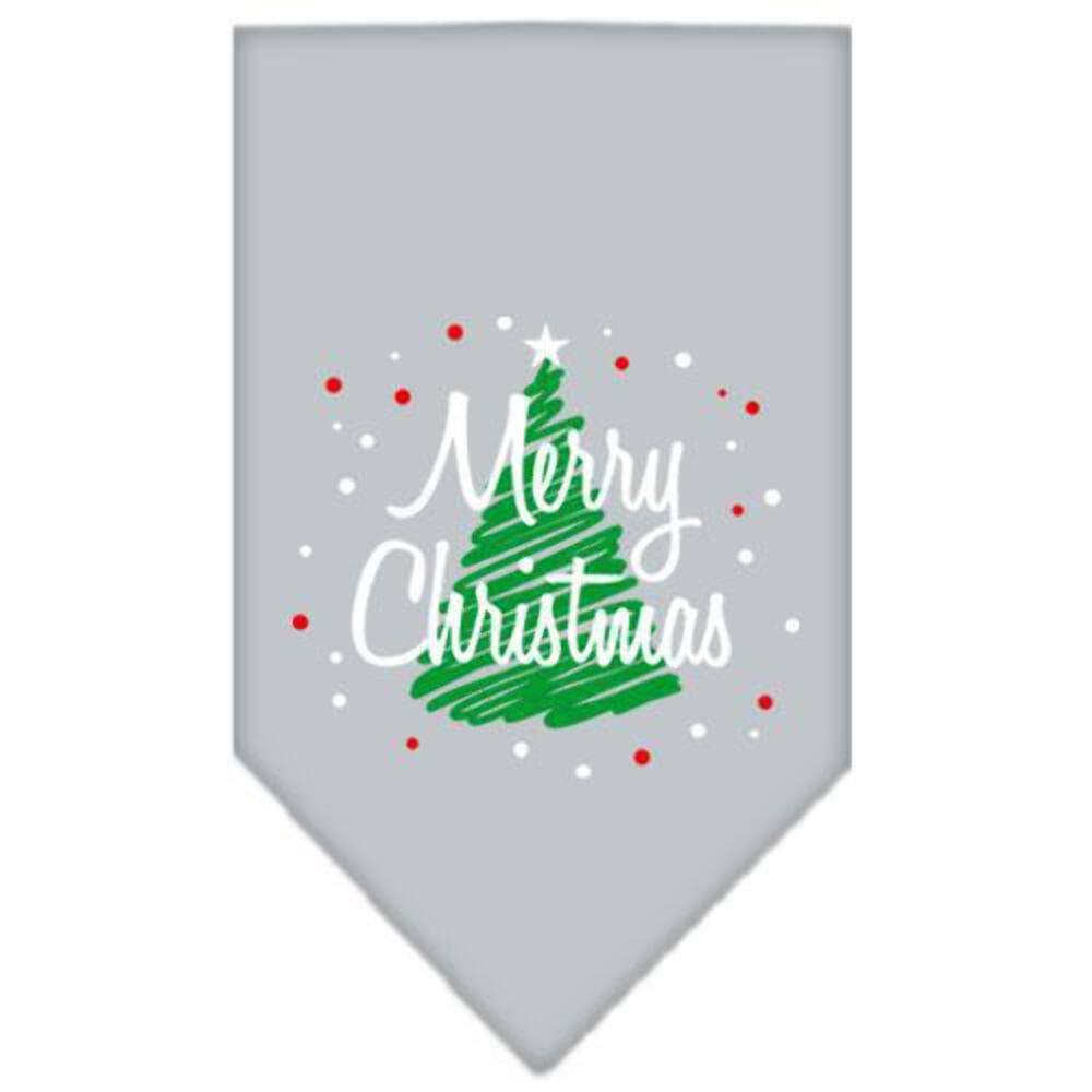 Mirage Pet Products Scribble Merry Christmas Screen Print Bandana for Pets, Small, Red