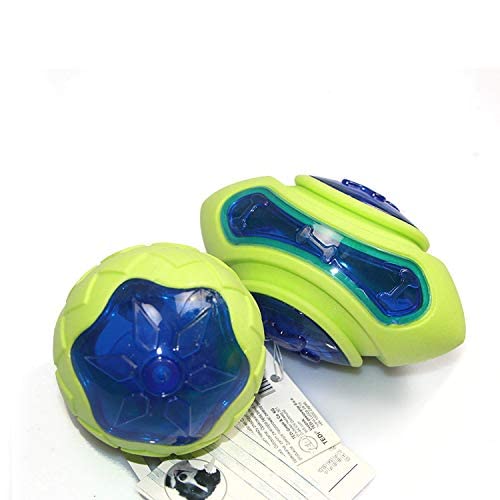 Dog Trust Dog Chew Squeaky Toy Ball, Indestructible Dog Toy For Aggressive Chewers, Rugby Shape Rubber Chew Ball With Squeaker, 