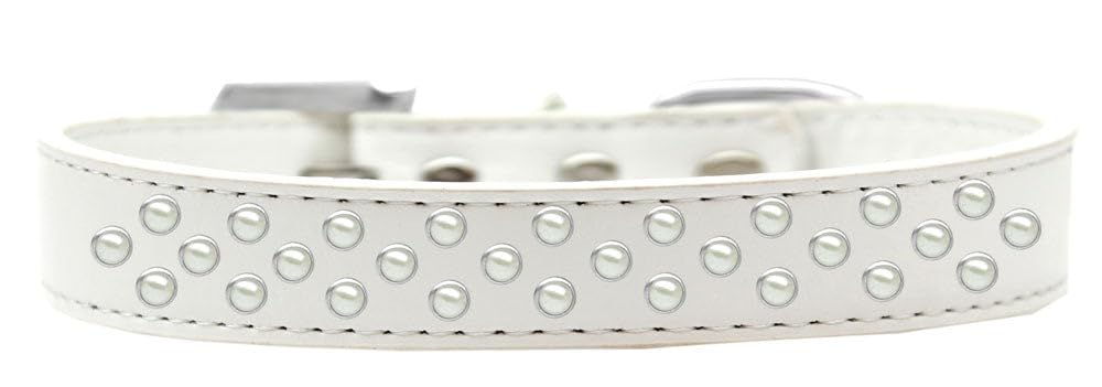 Dog, Puppy & Pet Fashion Collar, Pearl Rimsets Sprinkles White 20