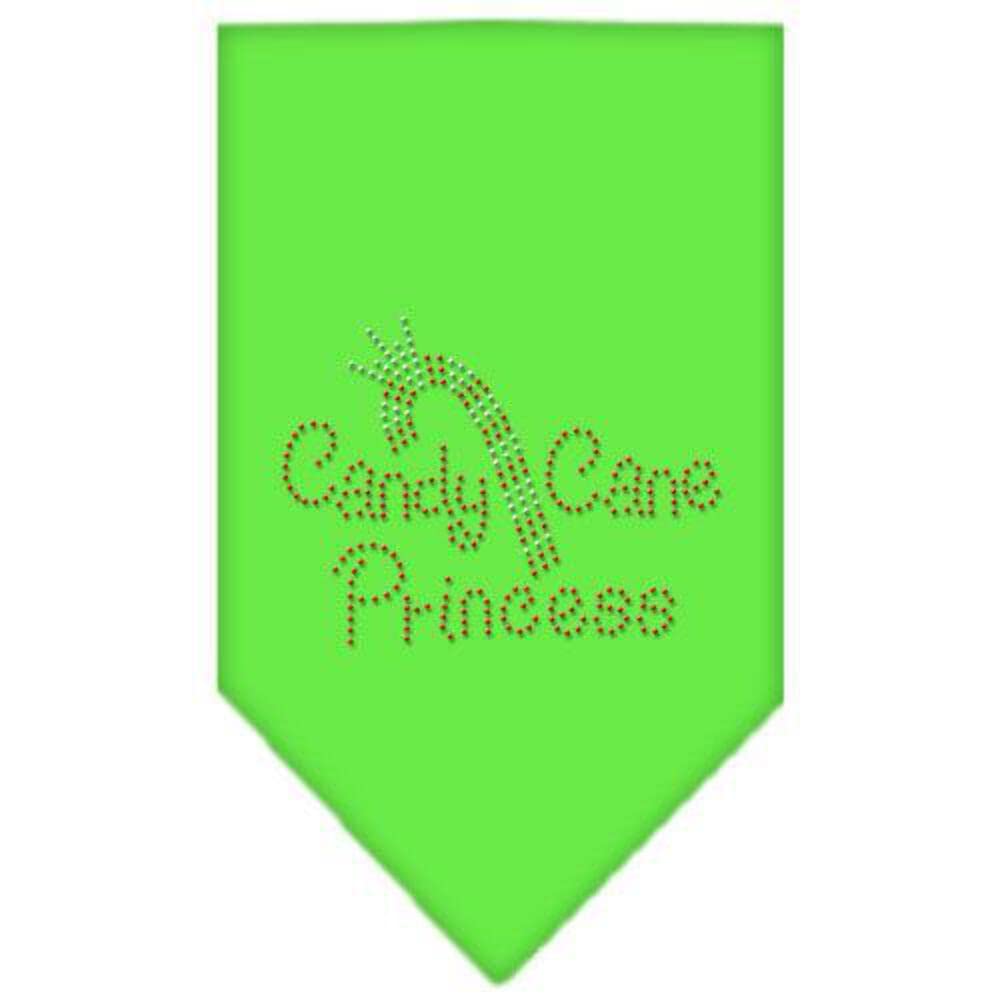 Christmas Pet and Dog Bandana Rhinestone, "Candy Cane Princess" Cocoa Small