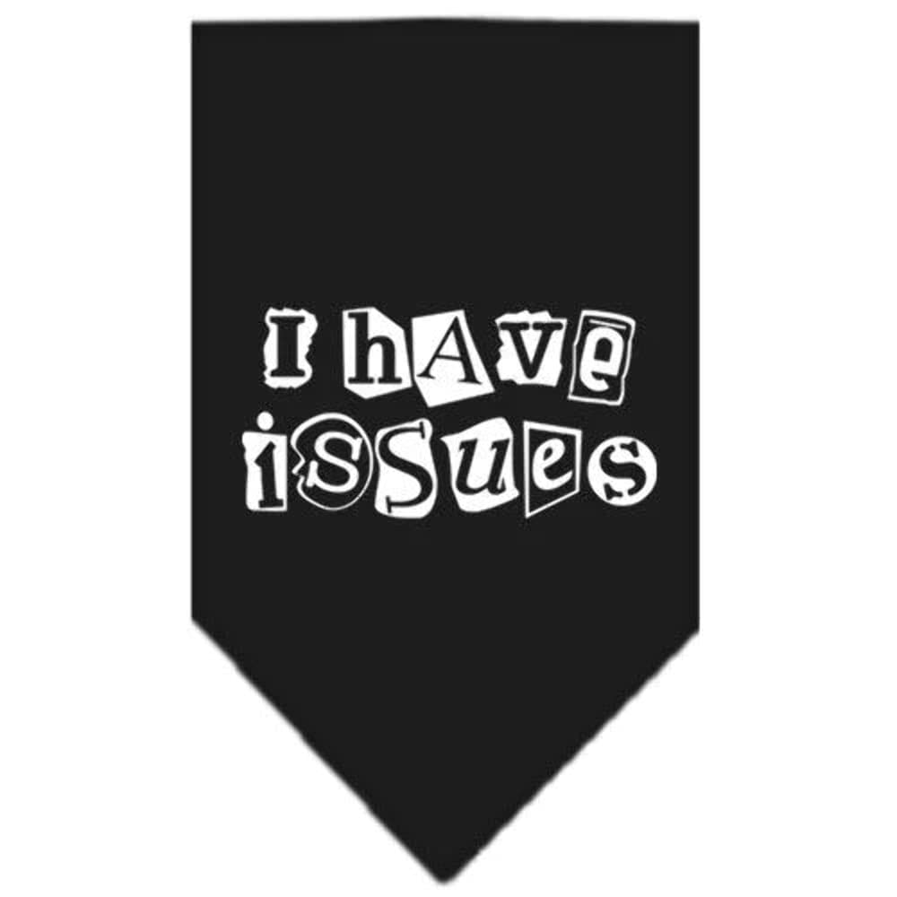 Mirage Pet Products I Have Issues Screen Print Bandana for Pets, Large, Light Pink