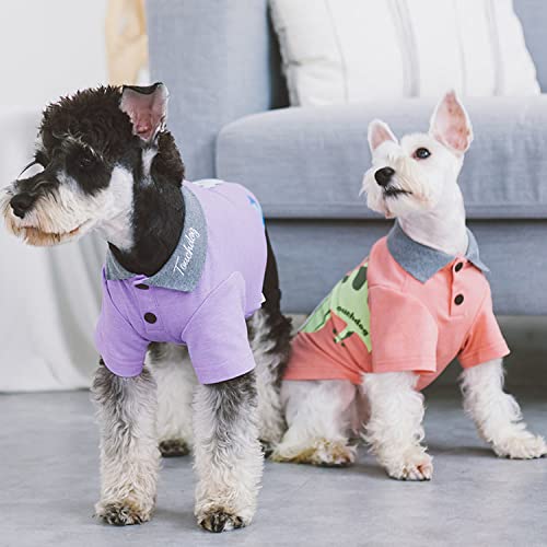 Touchdog  'Arubark' Dog T-Shirt - Caribbean Style Dog Polo Pet T-Shirt with Accented Collar - Summer Dog Clothes or Dog Shirts F