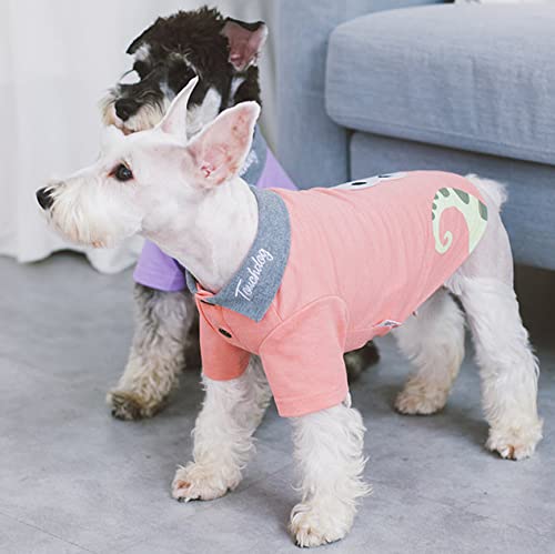 Touchdog  'Arubark' Dog T-Shirt - Caribbean Style Dog Polo Pet T-Shirt with Accented Collar - Summer Dog Clothes or Dog Shirts F