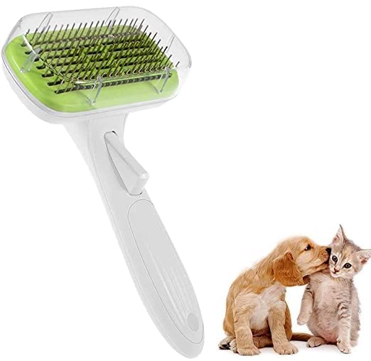 Pet Believe Self Cleaning Dog Grooming Slicker Brush for Pets and Cats Reduces Shedding Pet Grooming (Color as per availability