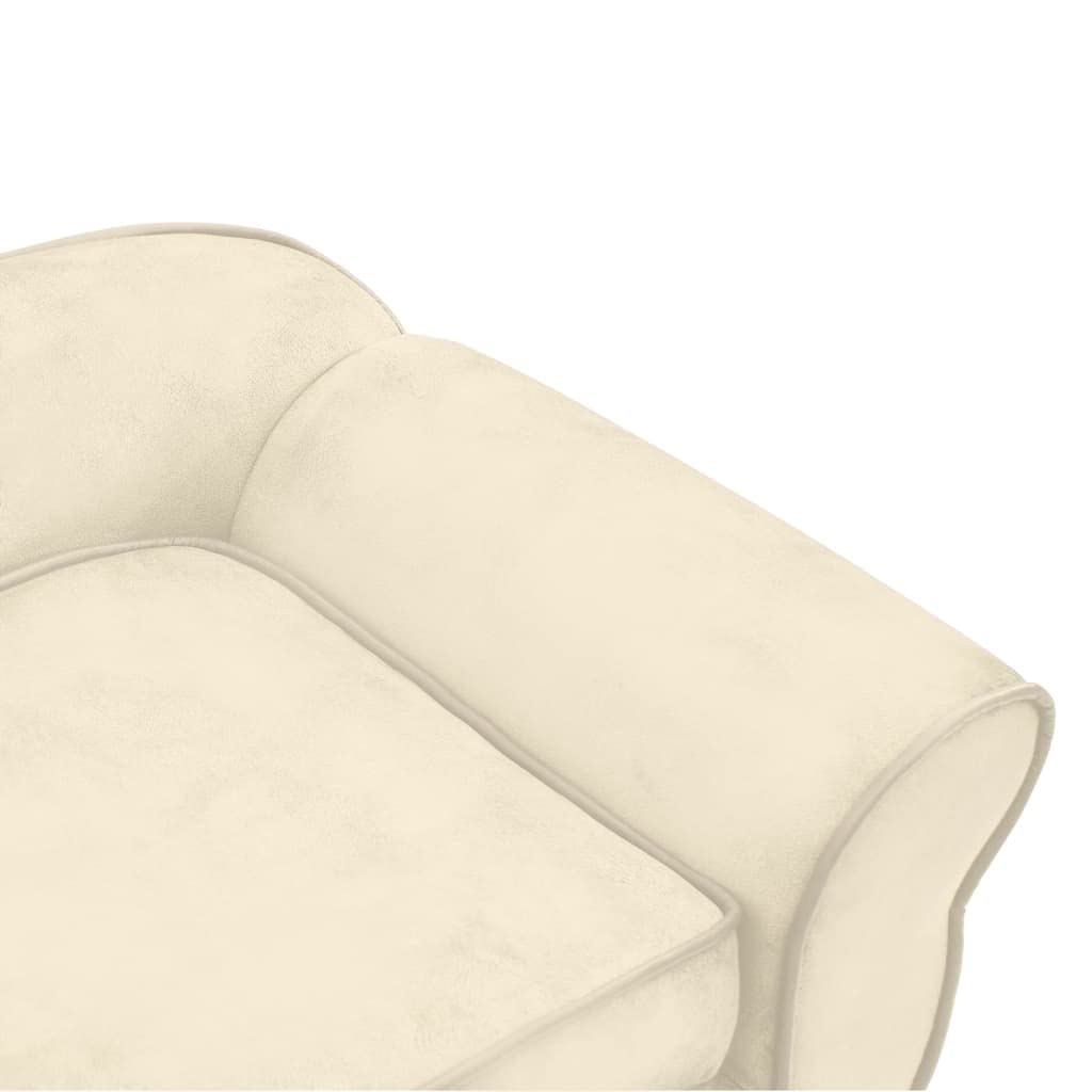vidaXL Dog Sofa Cream 28.3x17.7x11.8 Plush