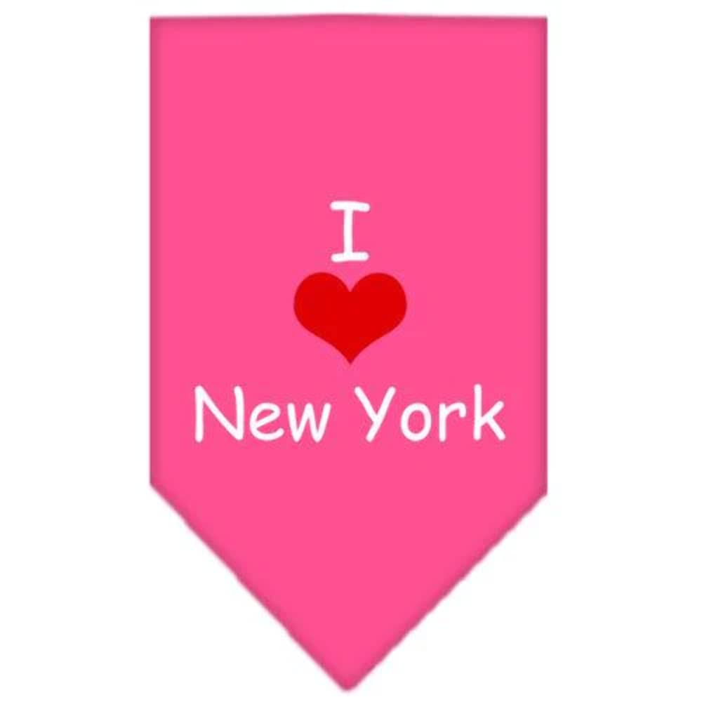 Mirage Pet Products I Heart New York Screen Print Bandana for Pets, Large, Purple