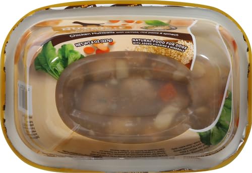 Rachael Ray Nutrish Premium Natural Wet Dog Food, Chicken Muttballs Recipe, 8 Ounce Tub (Pack of 8)