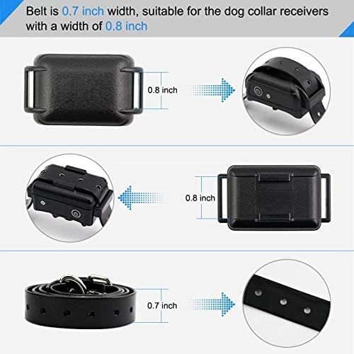 Trainpro 2-Pack Replacement     Dog Collar Strap Bands With Double Buckle Loop Training For All Brands Of Pet Shock Bark E Colla
