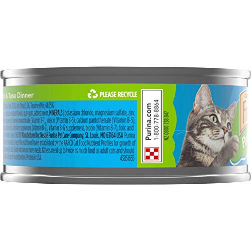 Friskies Purina Pate Wet Cat Food, Ocean Whitefish Tuna, 5.5 OZ Cans (12-Count)