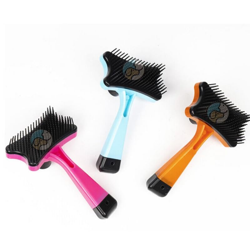 Kittupet Self Cleaning Slicker Brush Grooming Shedding Brush  Easy To Remove Loose Undercoat, Pet Mats And Tangled Hair Brush T