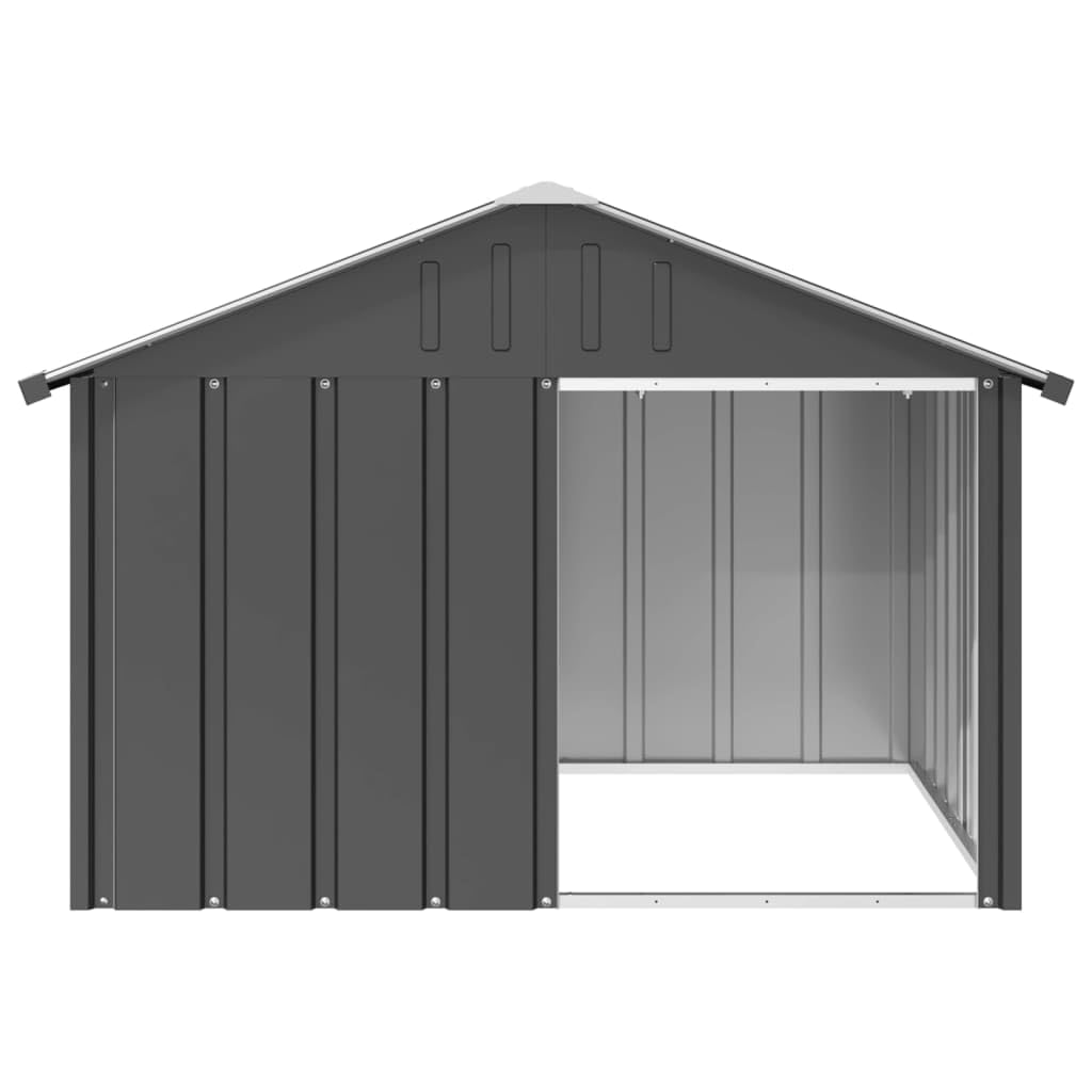vidaXL Dog House - Durable Galvanized Steel, Weather Resistant Roof, 45.9" x 40.6" x 32.1", Anthracite, Model 171540