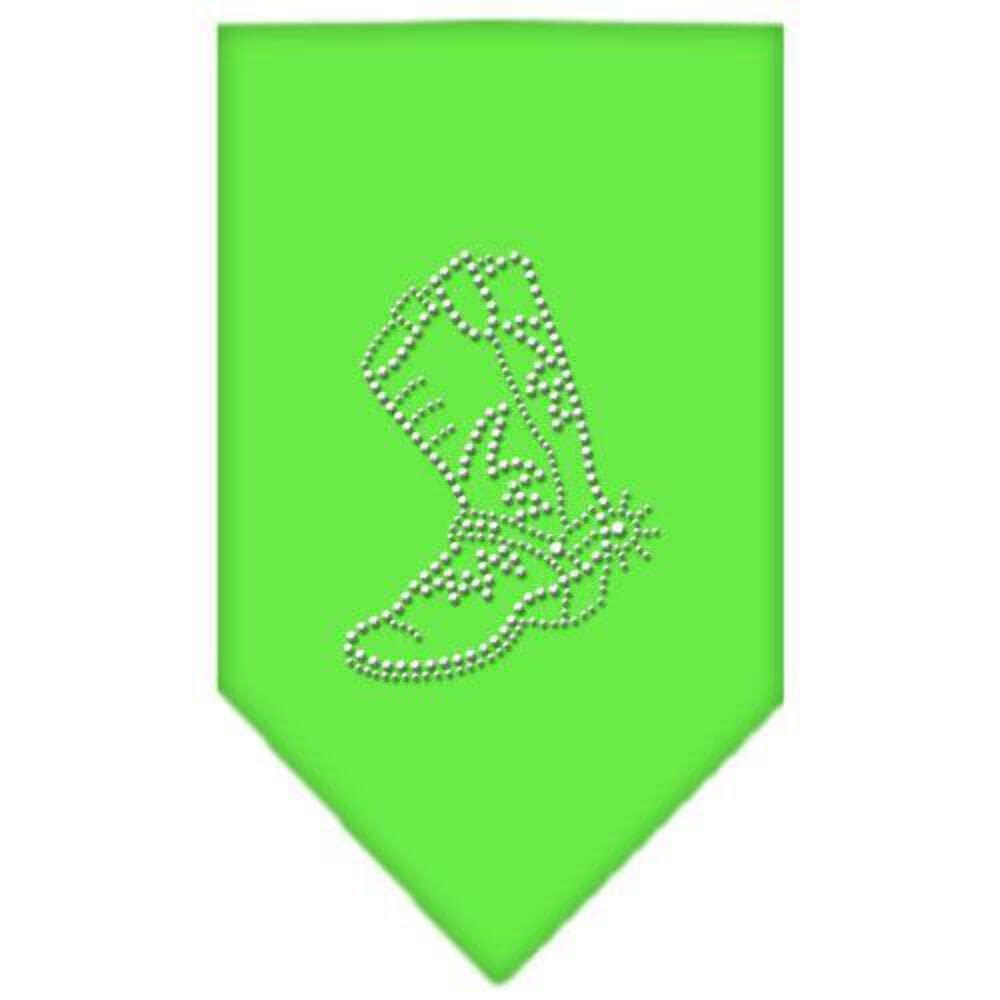 Mirage Pet Products Boot Rhinestone Bandana, Large, White