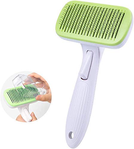 Psk Pet Mart Pet Brushes For Cats And Dogs,Self Cleaning Slicker Brush Easy To Clean Pet Deshedding Grooming Tools Effective Sol