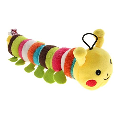 Bnf 2Xpet Plush Sound Cat Dog Squeaky Chew Toy Biting Toy Cute Caterpillar Yellow | Pet Supplies | Dog Supplies | Toys