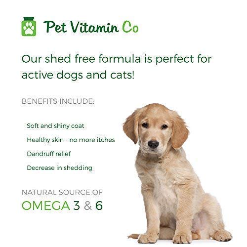 Pet Vitamin Co - Krill Oil Shed-Free Soft Chews for Dogs - Reduce Shedding & Itching - Rich in Omega 3 & Antioxidants - Improves