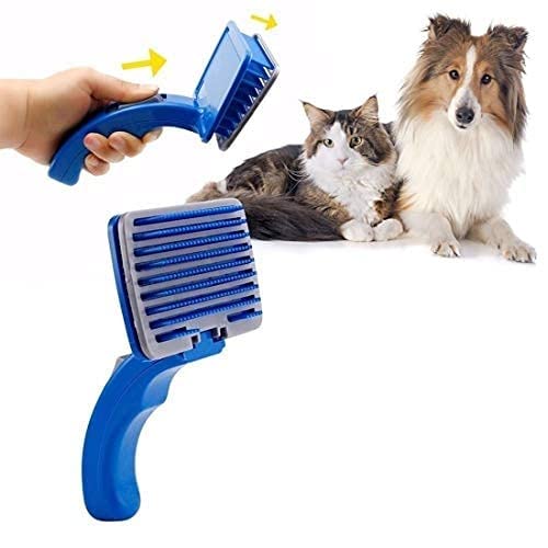 Pet Guard Professional Slicker Brush For Dogs And Cats SelfCleaning Grooming Comb For Dematting Detangling & Deshedding (Large)