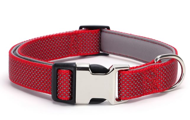 Personalized Dog Collar,Engraved Reflective Dog Collar, Custom Dog Collar, Pet Collar, Quick Release Buckle, Gifts for Pets (Re