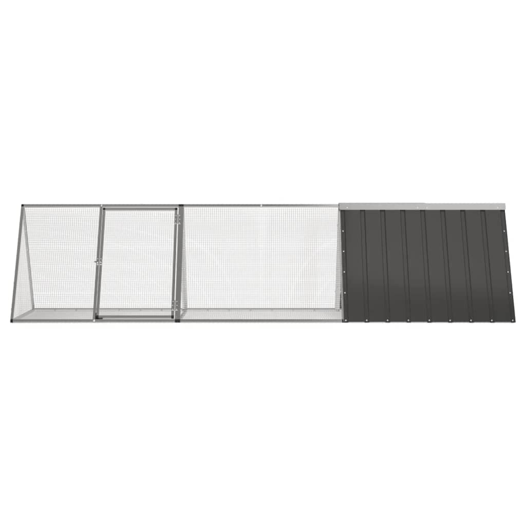 vidaXL Rabbit Cage Anthracite 119.1x31.7x28 Galvanized Steel